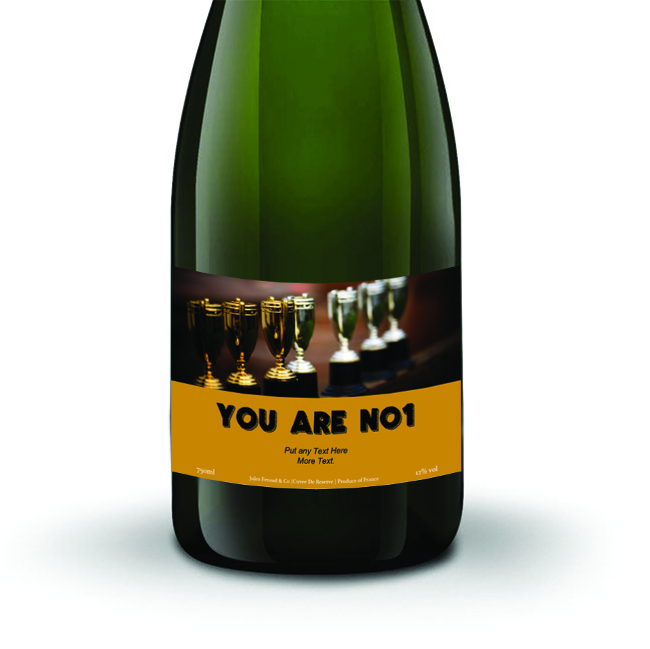 Jules Feraud Brut With Personalised Champagne Label Cup